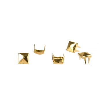 Ćwieki piramida 100 szt 6 MM złote 388