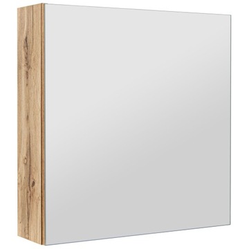 SZAFKA ŁAZIENKOWA Z LUSTREM LUSTRZANA WISZĄCA DO ŁAZIENKI DĄB WOTAN 60 cm