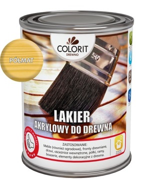 Lakier Akrylowy do Drewna Półmat 750ml COLORIT