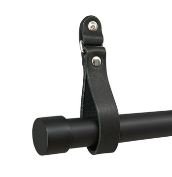 KARNISZ 25mm CZARNY 140cm wspornik SKÓRA czarny 2