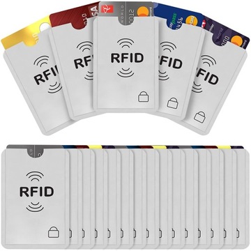 10x ETUI OCHRONNE DO KART ZBLIŻENIOWYCH RFID BLOCK