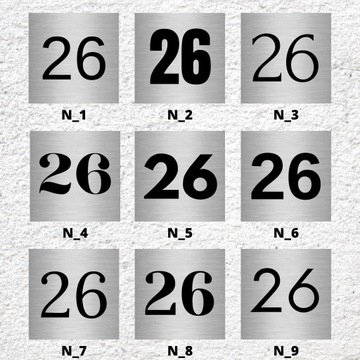 TABLICZKA NUMER DOMU ADRESOWA ALUMINIOWA ADRES 25X25CM SZYLD NUMER NA DOM