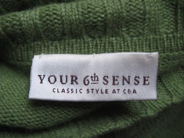 Your 6th sense classic cashmere 100% kaszmir zielony golf XL