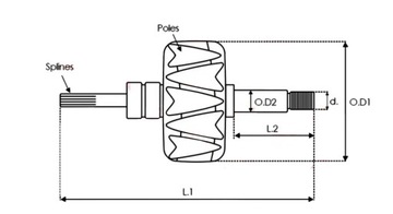 РОТОР ГЕНЕРАТОРА DENSO/MAGNETI 65/85 A AR4002