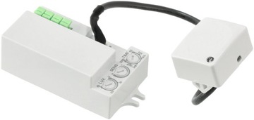 Микроволновой датчик движения с зондом 180°/360°, белый, регулируемый