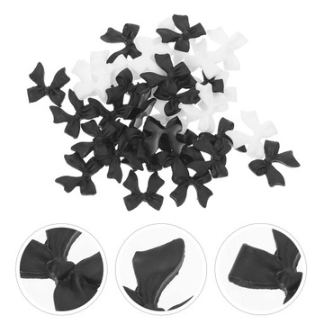 3D украшения для ногтей Черные наклейки Бантики Художественные узоры