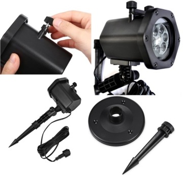 ПОДВИЖНЫЙ РОЖДЕСТВЕНСКИЙ RGB СВЕТОДИОДНЫЙ ПРОЕКТОР 12 В 1 ЗВЕЗДЫ