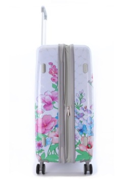 Большой чемодан ELLE Flower, белый