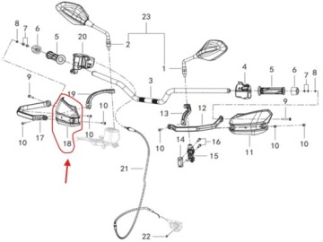 ПРАВЫЙ РУЛЬ QUAD HAND PROTECTOR QJMOTOR QJ MOTOR SFA 1000cc