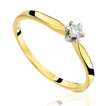 КОЛЬЦО ИЗ БЕЛОГО ЗОЛОТА С БРИЛЛИАНТОМ 0,07КАРАТА 24 часа