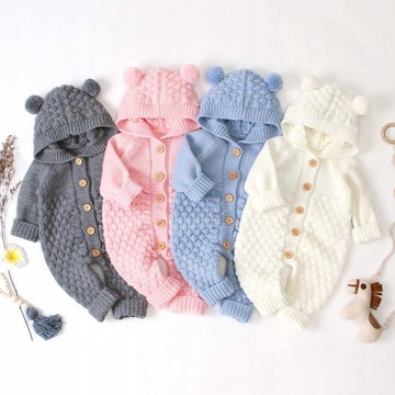 Комбинезон детский Rampers хлопковый RABBIT HARE с ушками 80 9-12м