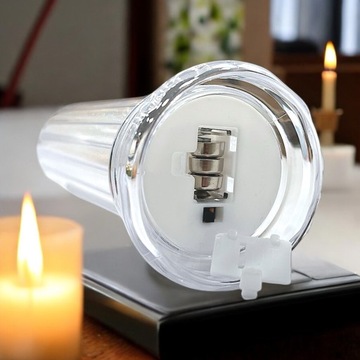 ŚWIECA LED ŚWIECZKA OZDOBNA WKŁAD LED DO ZNICZY EFEKT PŁOMIENIA 19,5 cm