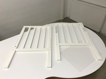 Łóżeczko drewniane 90 x 45 Roba 2 w 1 biały + materac