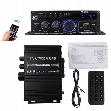 Wzmacniacz Dla Kolumn Bluetooth Cyfrowy Audio