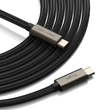 КАБЕЛЬ RINGKE TYPE-C USB-C 3.2 GEN 2X2 240 Вт THUNDERBOLT 3 – 4K, 60 ГЦ – 20 Гбит/с