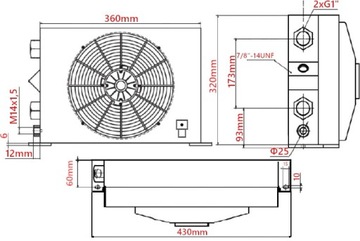 CHŁODNICA OLEJU ŻURAWIA LEŚNEGO HDS 100 L 24 V