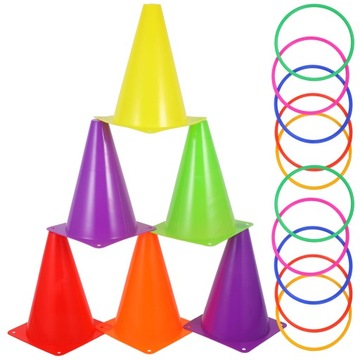 NARZĘDZIA DO TRENINGU PIŁKI NOŻNEJ PIŁKA NOŻNA KOLOROWE STOŻKI PIŁKA NOŻNA