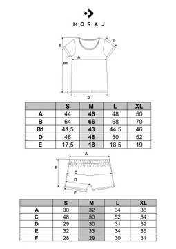 ЖЕНСКАЯ ИЗ ХЛОПКОВОЙ ПИЖАМЫ ИЗ ДВУХ ЧАСТЕЙ С КОРОТКИМИ РУКАВАМИ MORAJ M