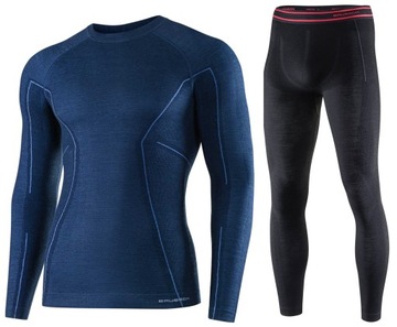 BRUBECK BIELIZNA TERMOAKTYWNA ACTIVE WOOL KOMPLET MĘSKI WEŁNA MERINO XXL