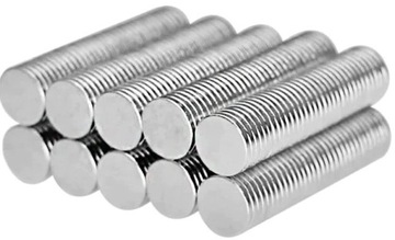 MAGNES NEODYMOWY WALCOWY MAGNESY 10x1mm 100 SZTUK