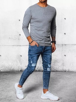 МУЖСКАЯ С ДЛИННЫМ РУКАВОМ СЕРАЯ lx0418 - XXL