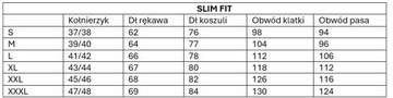 Koszula męska 3XL ESPADA 57% bawełna slim fit czarna gładka dł rękaw