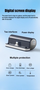 Mini Power Bank 5000 мАч, внешняя быстрая зарядка