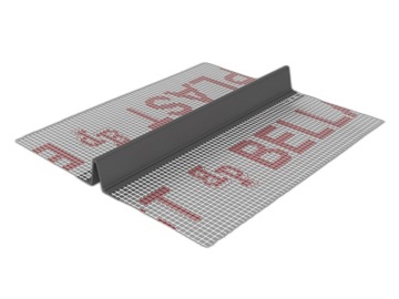 Listwa PVC z siatką „na rąbek” 300 cm ciemny szary
