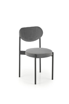 Krzesło szare K509 ciekawy design Velvet Halmar