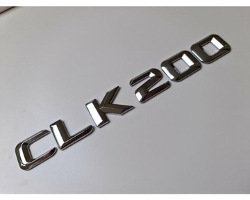 CLK200 STŘÍBRNÁ CHROM ŠTÍTEK Z ČÍSLO  NA ZADNÍ KUFR