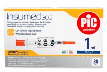 PIC Insumed 1,0 ml 30G 8 mm 30szt strzykawki