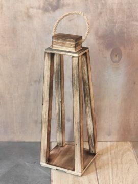 ДЕРЕВЯННЫЙ ФОНАРЬ КРЕМОВЫЙ ЦВЕТЫ ДОМАШНИЙ ДЕКОР