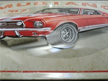 Вывеска FORD MUSTANG GT '67, жесть, 40x60
