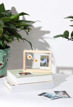 Деревянная рамка-подставка с цветами для фотографий Polaroid 600 SX70 i-Type 10 x 14,5 см