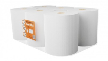 Ręczniki papierowe duże rolki Clean Office 6szt