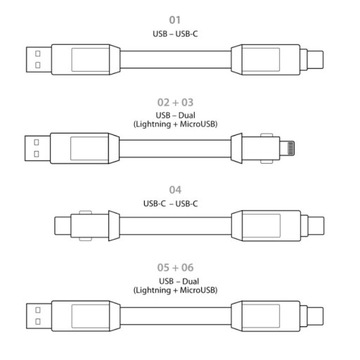 АДАПТЕР ДЛЯ IPHONE USB КАБЕЛЬ LIGHTNING USB C 6в1