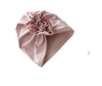 Czapka turban brudny róż wiosna/jesień 42-44
