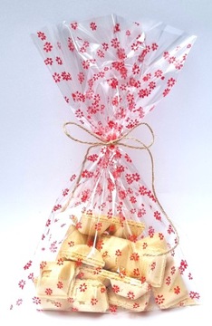 ДЕКОРАТИВНЫЕ целлофановые пакеты красные 15х25 25 CGC