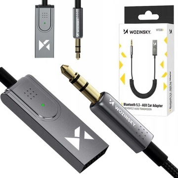 ADAPTER SAMOCHODOWY TRANSMITER BLUETOOTH ODBIORNIK BT 5.3 AUX MINI JACK