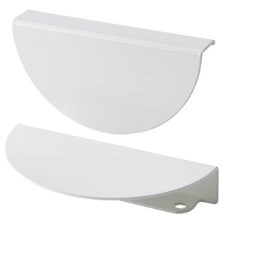 IKEA BEGRIPA Uchwyt, biały półokrągła 130 mm, 2 sztuki