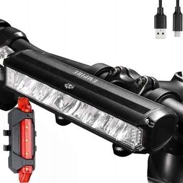 СВЕТОДИОДНАЯ ВЕЛОСИПЕДНАЯ ФАРА, ПЕРЕДНЯЯ, МОЩНАЯ, ЗАДНЯЯ