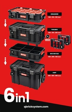 Набор ящиков для инструментов на колесах Qbrick System TWO SET 6в1