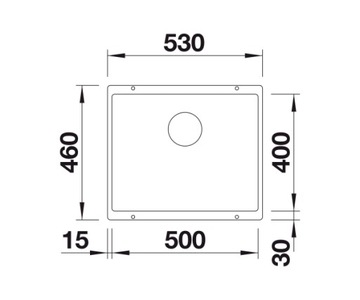 Blanco Subline 500-U granit 523436 biały+syfon