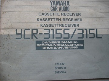 Magnetofon samochodowy kasetowy YAMAHA Instrukcja