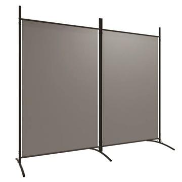 Parawan 2-panelowy, antracytowy, 175x180 cm, tkani
