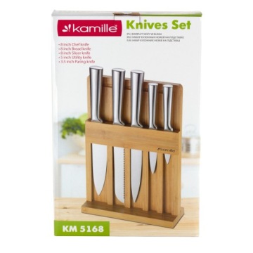 Ножи в блоке набора ножей + рубца доски