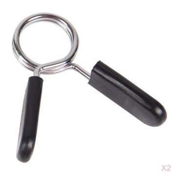 2 Pieces Steel 30mm Barbell Spring Collar Clips