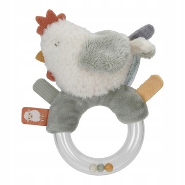 PREZENT DLA NOWORODKA grzechotka kura kurka little farm LITTLE DUTCH