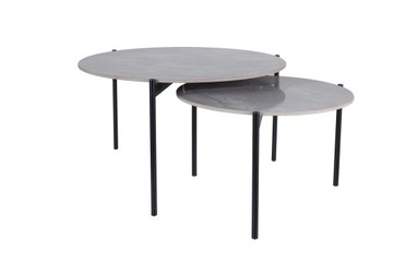 ŁAWA VETRO szary/CZARNY FI80 FI60 (ZESTAW) metal loft ceramika