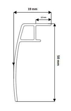 ТОНКАЯ ДВОЙНАЯ АЛЮМИНИЕВАЯ ПОТОЛОЧНАЯ РУЧКА С КРЫШКОЙ 250 СМ ЛЯГУШКА/РУКА БЕЗОПАСНОСТИ